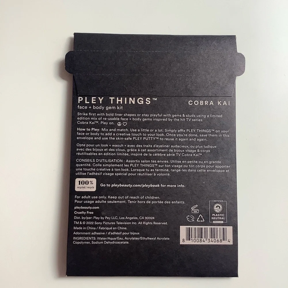 PLEY x Cobra Kai PLEY Things Face + Body Gem Kit